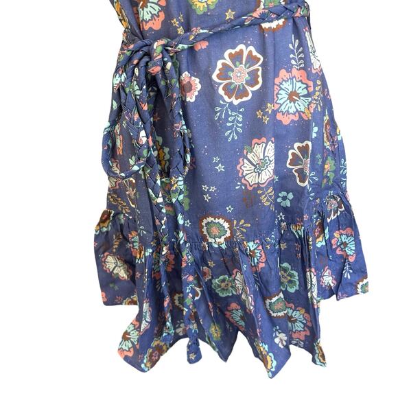 Marine Layer Laney Dress Women Small Blue Purple Marlin Hibiscus Floral Mini NWT - Picture 9 of 16